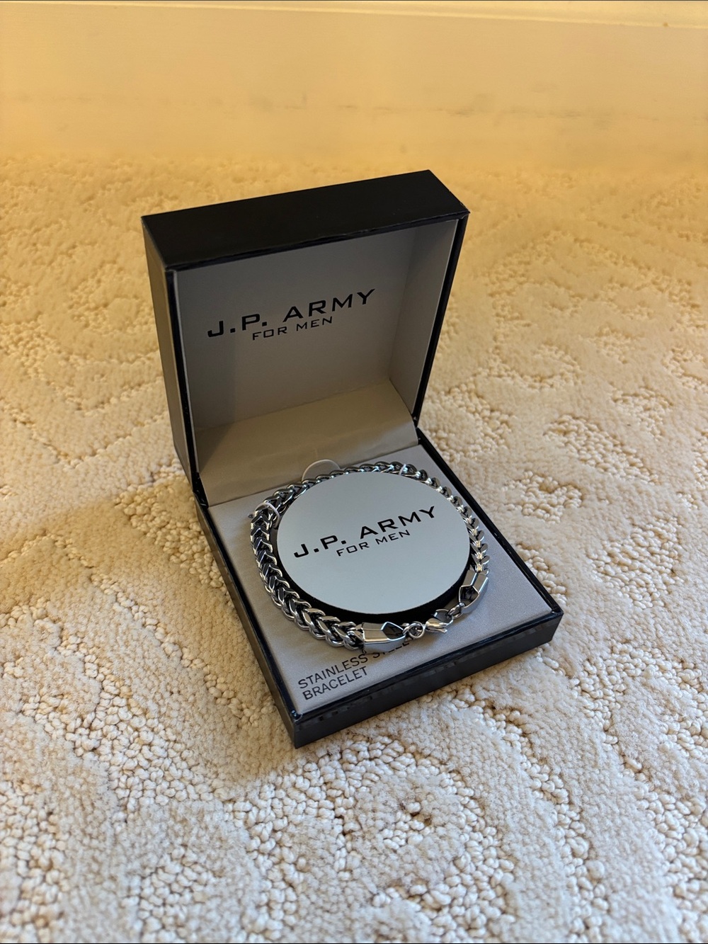 Men's Stainless Steel Silver Chain Bracelet